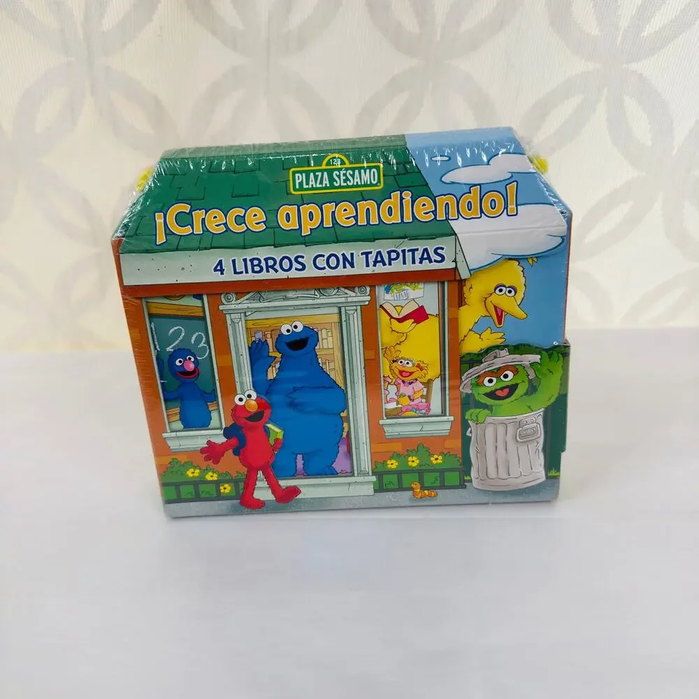 Sesame Street Grown and Learn 4 Books In Spanish Sealed‎ NEW!